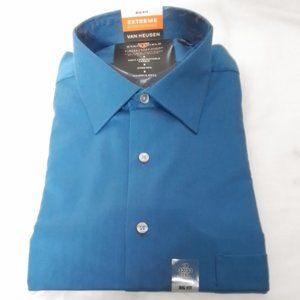 Van Heusen Men's Big FIT Dress Shirt Ultra Wrinkle Free- Size-18 32-33-XXL - NWT